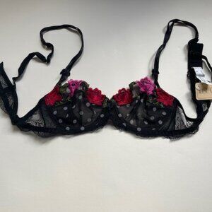 VINTAGE LISE CHARMEL PARIS GLAMOUR NO NOIR BRA NEW W/TAGS SIZE US/GB 32B